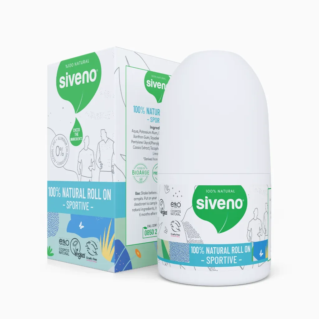 Siveno Déodorant Roll-On Naturel Sportive – Végétal & Vegan – 50 ml