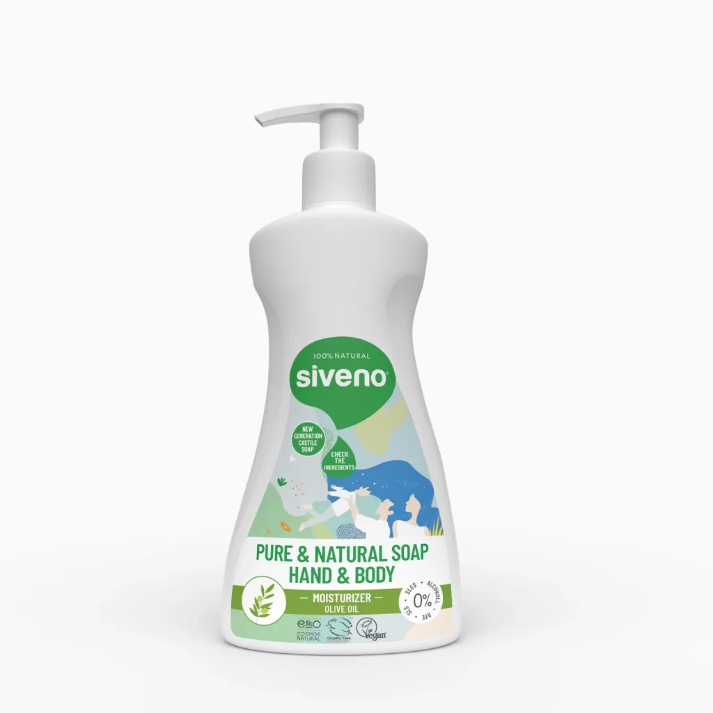 [B8-HVRD-T8N7] Siveno Savon Liquide Naturel de Castille à l’Huile d’Olive – Hydratation Intensive & Nettoyage Doux – Vegan – 300 ml