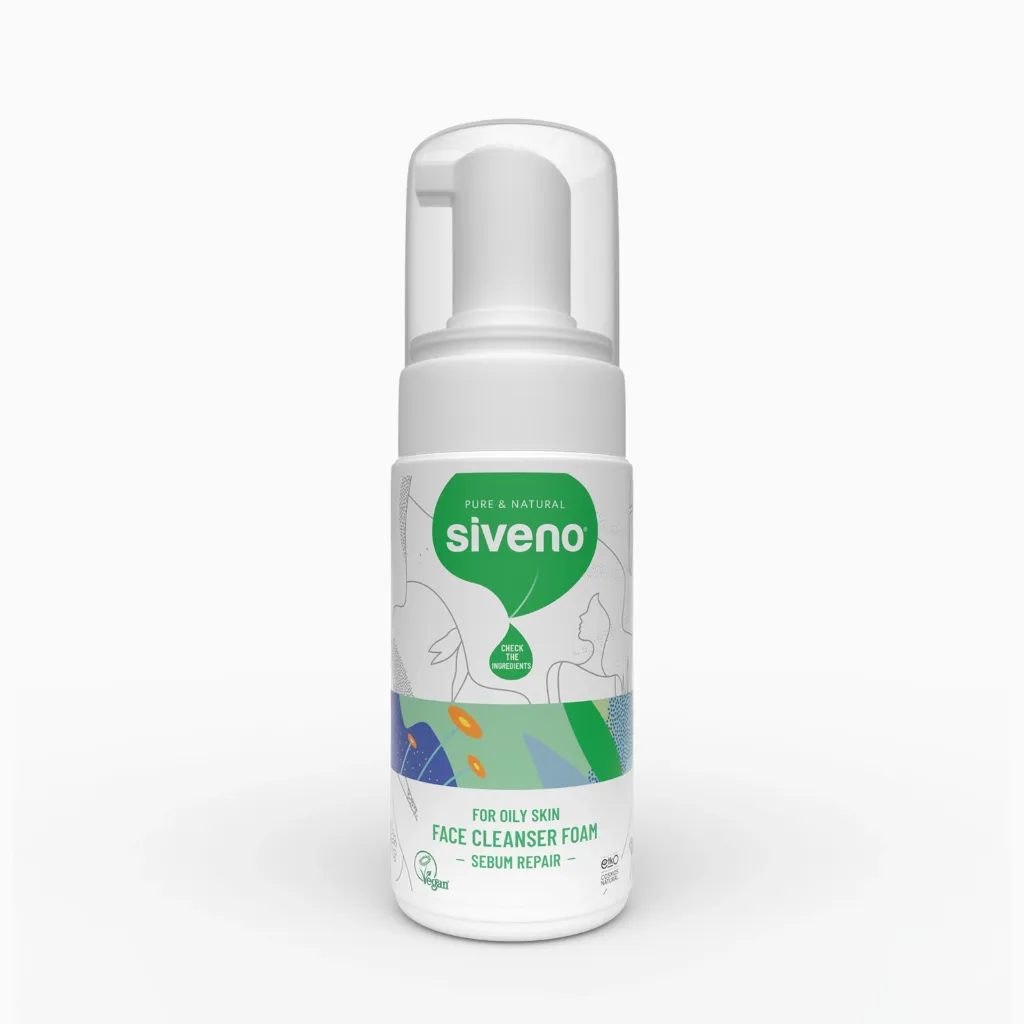[HM-WHKG-L1Z2] Siveno Mousse Nettoyante Visage Naturelle – Pour Peaux Grasses & Maquillées – 100 ml