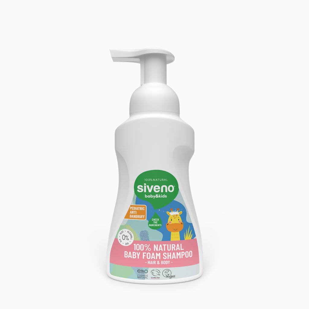 [YA-PPQW-QJEU] Siveno Natuurlijke Baby Schuimshampoo voor Haar & Lichaam, 250 ml