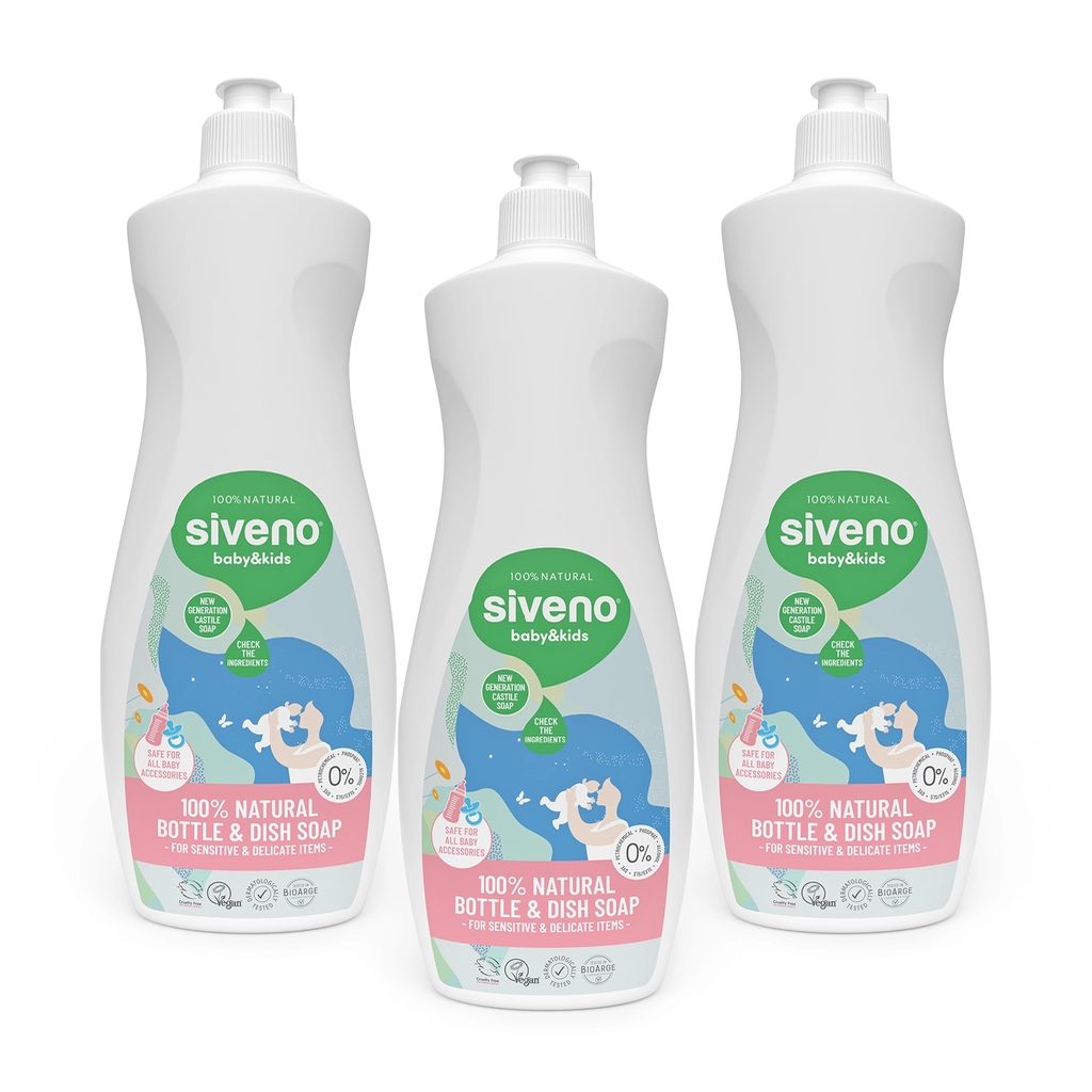 [JK-IDLH-S52N] Siveno Natural Baby Bottle & Dish Soap, 500 ml x3